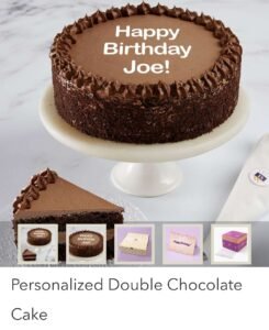 Personalized Double Chocolate Cake